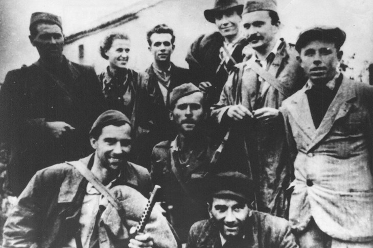 Pripadnici partizanskog pokreta - sa šeširom Joakim Rakovac